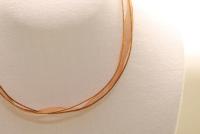 10 Stk. Organza Halsband - Halskette in hellbraun ca. 45cm