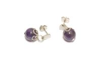 Amethyst Ohrstecker mit 304 Edelstahl