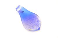 Anhänger aus Muranoglas - blau - Anhänger Tropfen Form