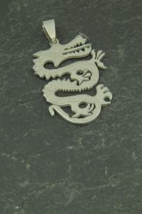 Chinesischer Drache, Edelstahl Schmuck Anhänger für Halsketten