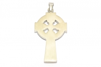 Keltisches Kreuz mit Knotenmuster, Valknut Ketten Schmuckanhänger aus Edelstahl