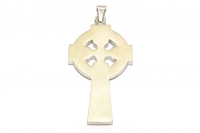 Keltisches Kreuz mit Knotenmuster, Valknut Ketten Schmuckanhänger aus Edelstahl