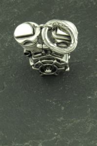 Motorrad 2 Zylinder V Motor Anhänger, Motorblock 3D