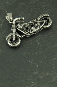 Motorrad 3D, Biker Halsketten Schmuck aus Edelstahl