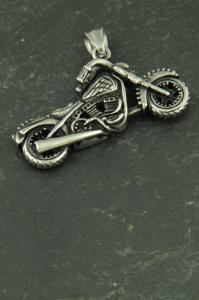 Motorrad 3D, Biker Halsketten Schmuck aus Edelstahl