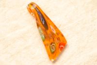 Schmuck aus Glas im Millefiori Stil - orange - Goldsand