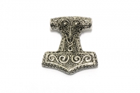 Thors Hammer Mjolnir mit Maske, Wikinger Halsketten Schmuck aus Edelstahl