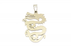 Chinesischer Drache, Edelstahl Schmuck Anhänger für Halsketten