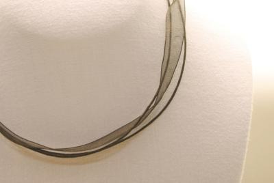 10 Stk. Organza Halsband - Halskette in schwarz ca. 45cm
