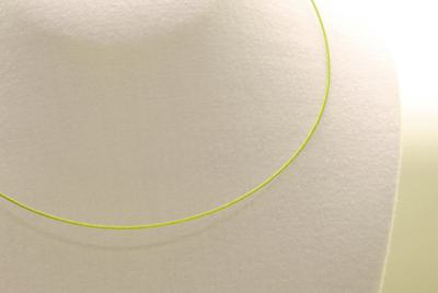 10 Stk. Stahl Halsband - Halsreif in hellgrün ca. 53cm