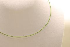 10 Stk. Stahl Halsband - Halsreif in grün ca. 45cm