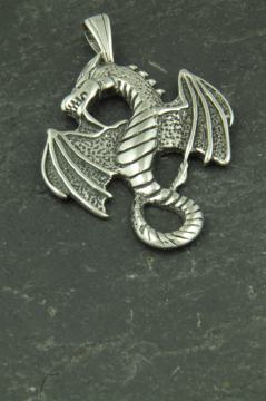 Drachen Halsketten Schmuck Anhänger aus Edelstahl